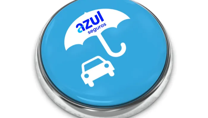 Botão com carro e guarda-chuva, representando porque escolher a azul seguros por assinatura usando o cupom.