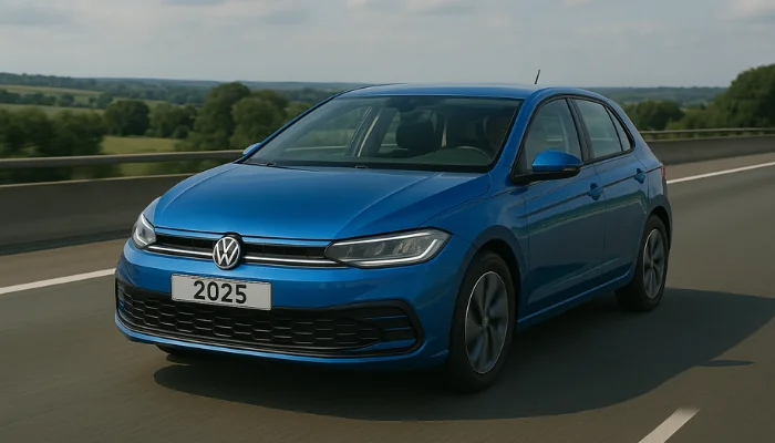 carro azul representando como cotar o seguro do seu polo online e sem erro