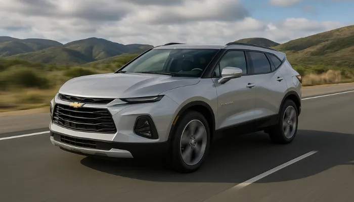 carro prata representando preço do seguro por versão e ano da blazer