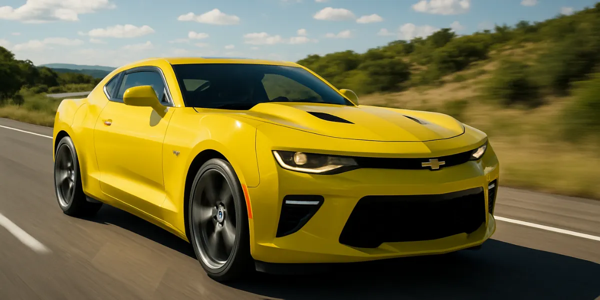 carroa amarelo representando seguro chevrolet camaro
