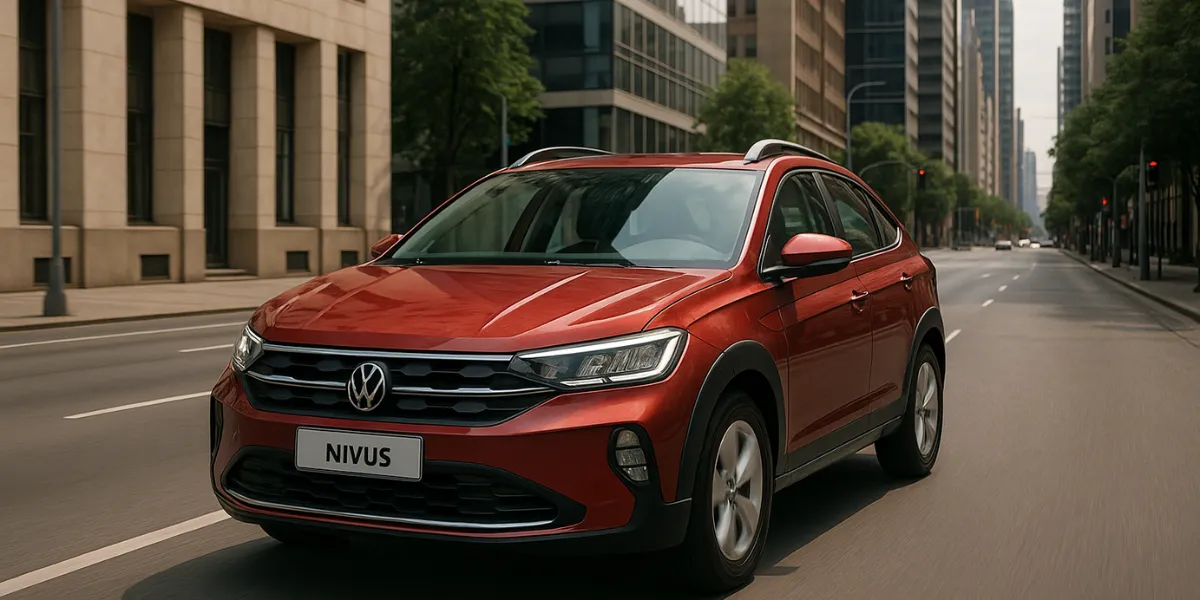 carro vermelho representando seguro volkswagen nivus