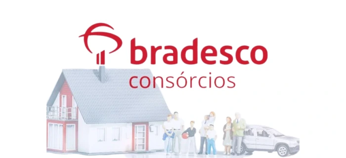 Logomarca da Bradesco Consórcios. Falando sobre tabela de consórcio de carros.