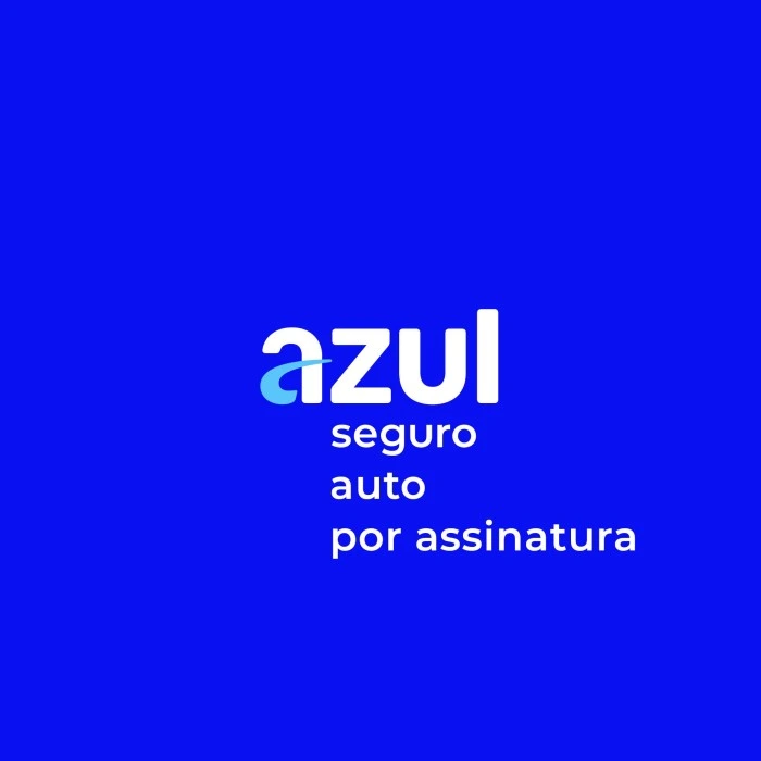 Logomarca do seguro Azul por assinatura. Falando sobre como funciona o seguro azul por assinatura.