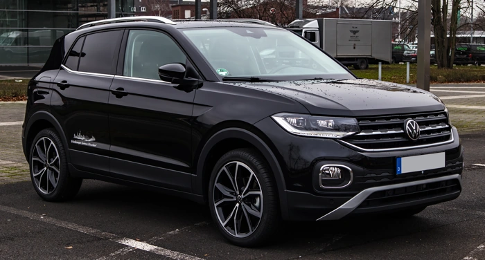 VW T-Cross na cor preta. Falando sobre os carros menos roubados no brasil.